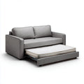 Ausziehsofa Schlafsofa Grau mit Matratze 140 x 190 cm Polyester Rechteckig