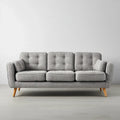 3-Sitzer Sofa Grau 210 x 85 x 88 cm Polyester Rechteckig