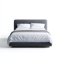 Polsterbett Doppelbett Dunkelgrau 180 x 200 cm Polyester Rechteckig