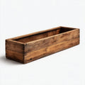 Pflanzkasten rechteckig Braun 50 x 18 x 15 cm aus massivem Kiefernholz