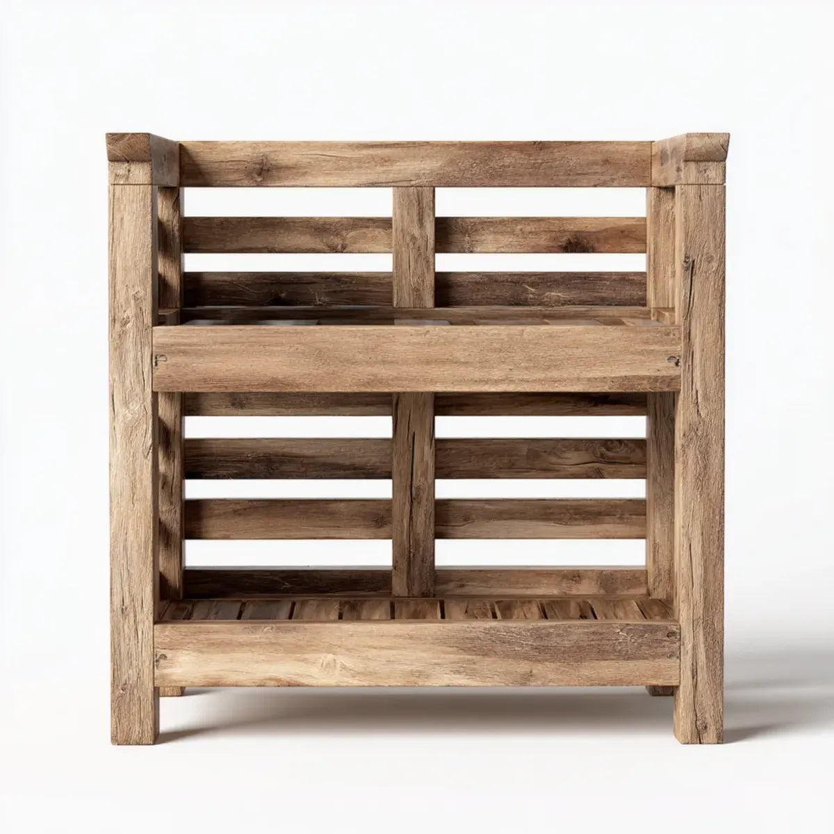 Pflanzregal für Garten Braun 80 x 35 x 100 cm aus massivem Akazienholz rechteckig