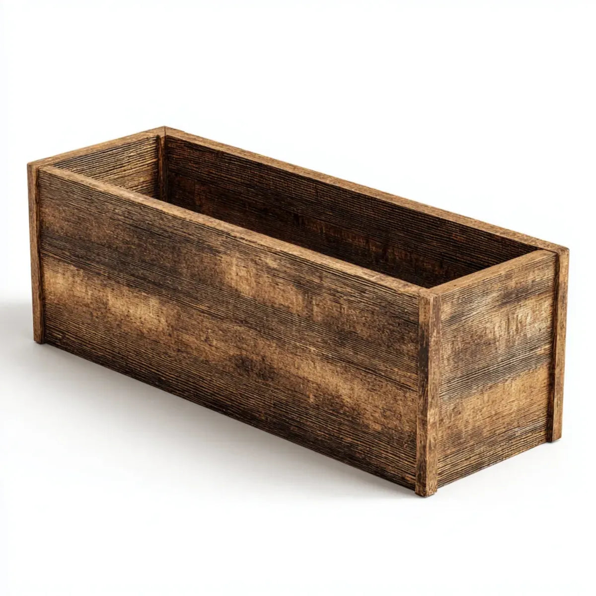 Pflanzkasten Braun 60 x 20 x 20 cm aus massivem Tannenholz rechteckig
