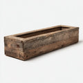 Pflanzkasten Braun 60 x 20 x 15 cm aus recyceltem Massivholz rechteckig